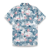 Hawaiian style watercolor flamingo hand-painted printed shirt
