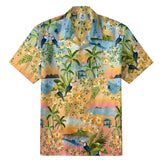 sunset paradise jungle bird