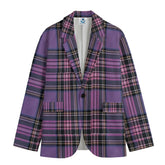 Pink and purple plaid art