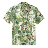 Ginkgo Leaf & Red Berry Hawaiian Shirt