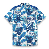 Hawaiian beer atmosphere tropical plant aloha print shirt