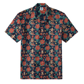 Poinsettia Surfing Santa Hawaiian Shirt