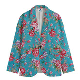 Flower border blue rhyme peonies