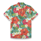 Passionate and unrestrained Hawaiian plant printed shirt