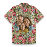 Personalized Hawaiian Shirt with Photo, Custom Hawaiian Shirt,Vacation Tropical Pattern Shirt for Men Women - The Palmix