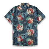 Tropical Skull Floral Hawaiian Shirt Roses Flower Shirt