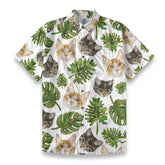 Tropical Whiskers – Green Palm Cat Shirt