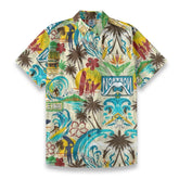 Sunset Surf – Vintage Wave & Surfboard Hawaiian Shirt