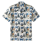 Blue Santa Claus with wind chimes