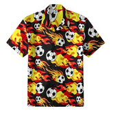 Flaming Soccer Hawaiian Shirt