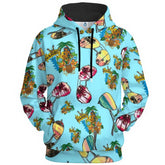 Classic Hawaiian unisex print hoodie