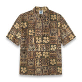 Hawaiian Vintage Pictorial Tiki Floral Totem Retro Printed Shirt