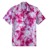 Pink Tie-Dye Hawaiian Shirt