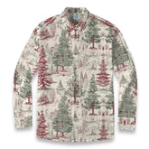 Vintage Christmas Pine Forest Toile