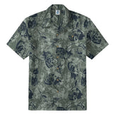 Retro floral art green tone