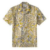 Retro yellow paisley pattern