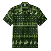 Green Retro Christmas Knit Pattern