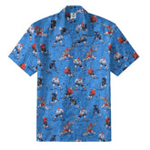 Vintage Bright Blue Hockey Player