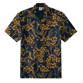 Retro Artistic Navy Gold Floral