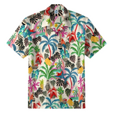 Tropical Parrot & Palm Hawaiian Shirt
