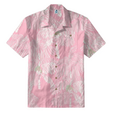 Pink Palm Leaf Hawaiian Shirt