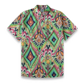 Bohemian Geometric Print Hawaiian Shirt