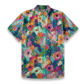 Abstract Floral Paint Splash Hawaiian Shirt