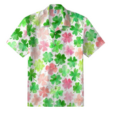 Pastel Clover Watercolor Hawaiian Shirt