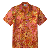Peach Hibiscus Tropical Hawaiian Shirt