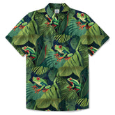 Tropical Red-eyed Frog Hawaiian Shirt Palm Leaves Aloha Frog Cute Tropical Hawaiian Shirt