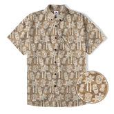 Retro Mid Century Modern Tiki Pattern Hawaii Shirt