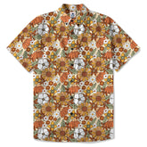 Hippie Groovy Flower Hawaii Shirt, Hippie Peace Love Hawaii Shirt