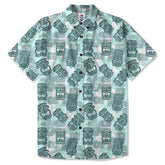 Colorful Tiki Hawaiian Shirt, Tribal Tiki Hibiscus Hawaiian Shirt