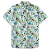 Ocean Animal Aloha Hawaiian Shirt, Sea Life Beach Button Up Hawaii Shirt - The Palmix