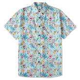 Ocean Animals Aloha Theme Hawaiian Shirt, Summer Vibes Button Down Hawaii Shirt - The Palmix