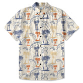 Sharks and Palms Islands Hawaiian Shirt, Ocean Animals Hawaii Shirt - The Palmix