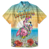 Funny Flamingo Hibiscus Drink Short Sleeve Shirt, I'm Not Waiting Until 5 Hawaii Shirt - The Palmix