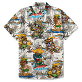 Tiki Mask Aloha Hawaii Shirt, Surfing Tiki Pattern Hawaiian Shirt