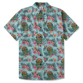 Polynesian Tiki Mask And Hibiscus Flowers Hawaiian Shirt