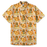 Tribal Tiki Hawaiian Shirt, Tiki Hibuscus Flowers Aloha Hawaii Shirt