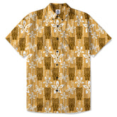 Tiki Hibiscus Flowers Hawaii Shirt