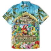 No Shoes No Shirt No Problem Parrot Hawaiian Shirt, Parrot Hawaiian Shirt, Parrot Summer Hawaiian Aloha Shirt - The Palmix