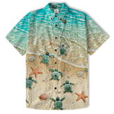 Turtle Beach Hawaiian Shirt, Aloha Summer Beach Hawaii Shirt - The Palmix