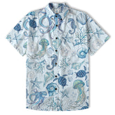 Turtle Hawaiian Shirt for Men, Ocean Animals Hawaiian Shirt - The Palmix