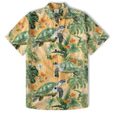 Tropical Turtle Hawaiian Shirts for Men Women, Sea Turtle Aloha Summer Beach Shirt - The Palmix