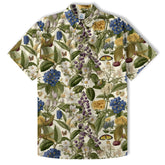 Vintage Floral Seamless Patterns Aloha Hawaii Shirt, Botanicals Hawaiian Button Up Shirt for Men - The Palmix