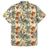 Retro Aloha Hibiscus Flowers Hawaii Shirt, Floral Hawaiian Button Down Shirt - The Palmix
