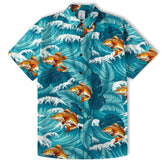 Koi Fish Hawaiian Ocean Shirt, hawaiian vacation drumfish family matching - The Palmix