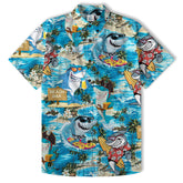 Funny Sharks Aloha Hawaiian Shirt, Ocean Shark Aloha Hawaiian Shirt - The Palmix