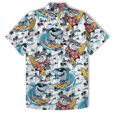Sharks Aloha Hawaiian Shirt, Beach Summer Shark Surfing Hawaiian Shirt - The Palmix